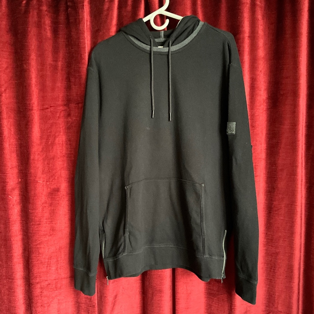 Calvin Klein Men’s Hooded Shirt - Black XL